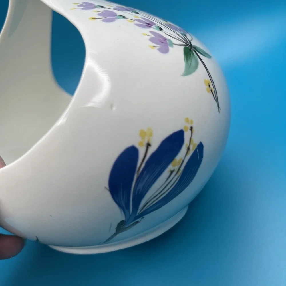 Hall Hallcraft Bouquet Gravy Boat Eva Zeisel‎ China Floral Vintage Easter MCM
